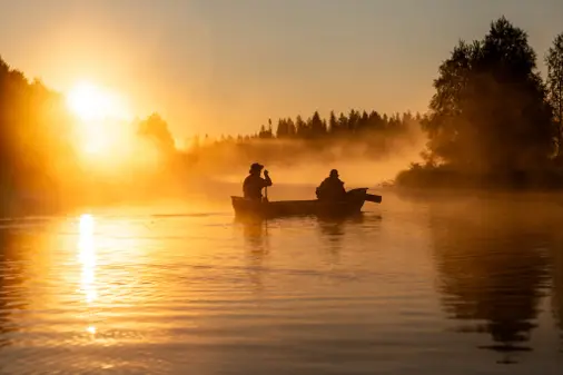 Guided canoeing Guided canoeing