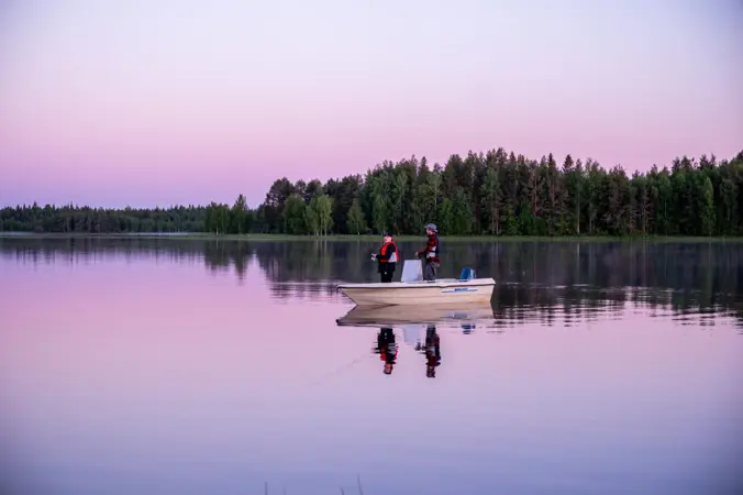 Fishing Trip on Lake Ranua Guided fishing trip by boat