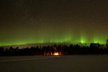 Bonfire & Northern lights Bonfire & Northern lights
