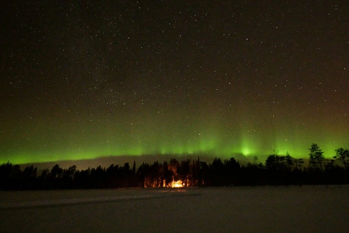 Bonfire & Northern lights