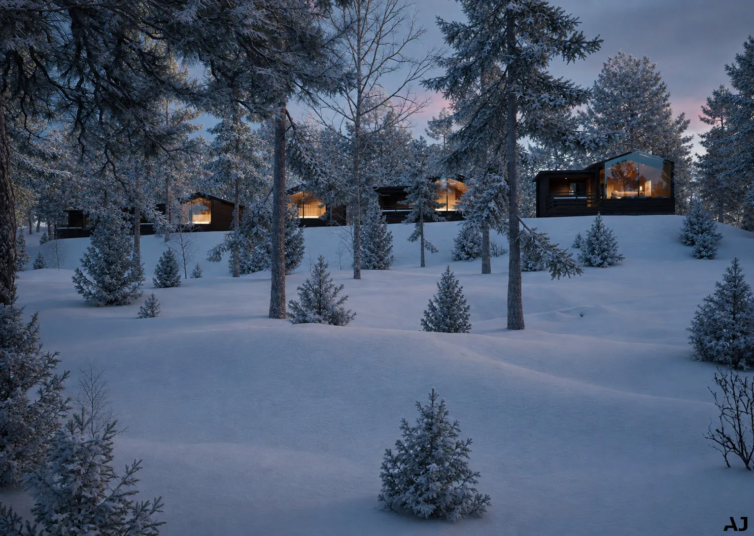 Aurora Lodge at Lupland Resort in Ranua