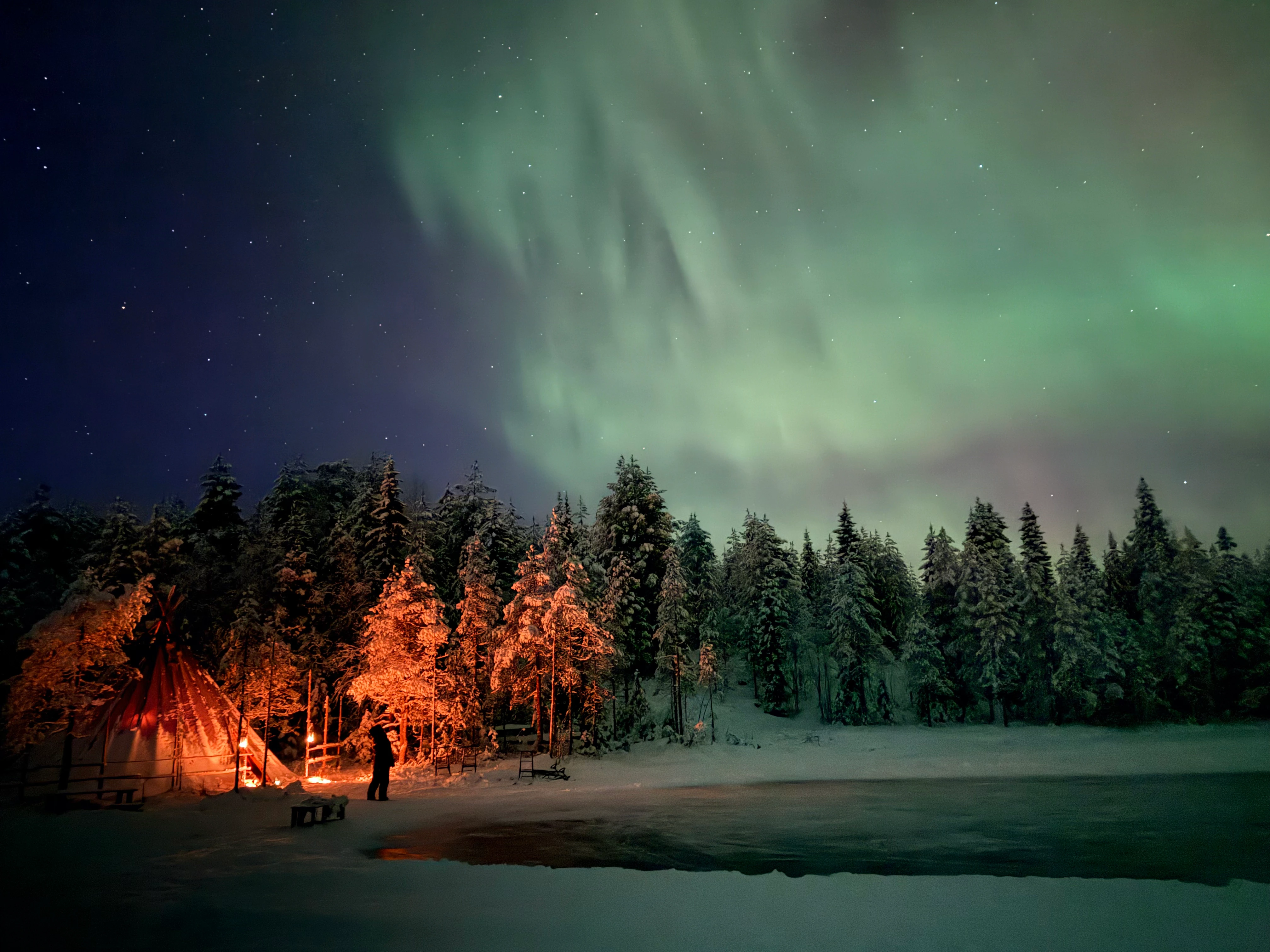 Northern Lights above Lupland Activity Park